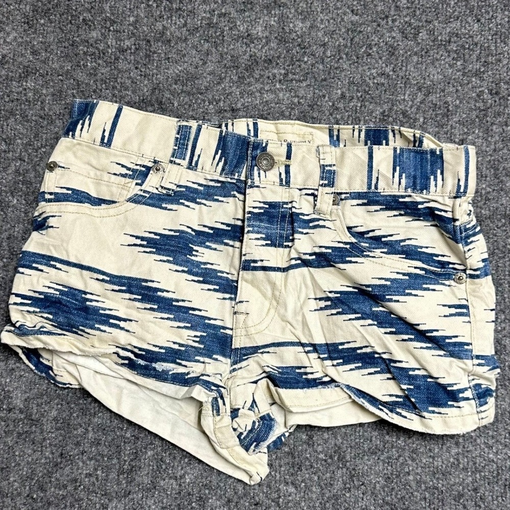 Denim & Supply Shorts Womens Size 27 Blue Ikat Pattern Cotton Casual Summer